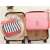 Pink travel organizer, for clothes, shoes, toiletries, and dirty laundry, in a suitcase