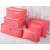 6 piece travel organizer set, pink, for clothes, shoes, toiletries, and dirty laundry