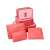6 piece travel organizer set, pink, for clothes, shoes, toiletries, and dirty laundry