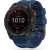 Garmin Fenix 7X smartwatch with Tech-Protect Iconband blue silicone strap