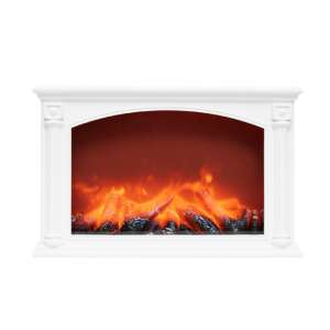 Fehér elektromos kandalló, valósághű lánghatással - Lámpa & Világítás