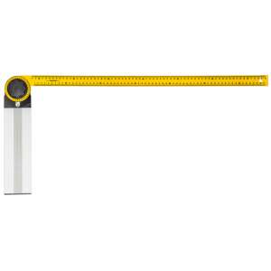 Állítható szögmérő 750 x 340 mm, sárga, alumínium fogantyú, szögbeállító zár - Digitális szögmérő