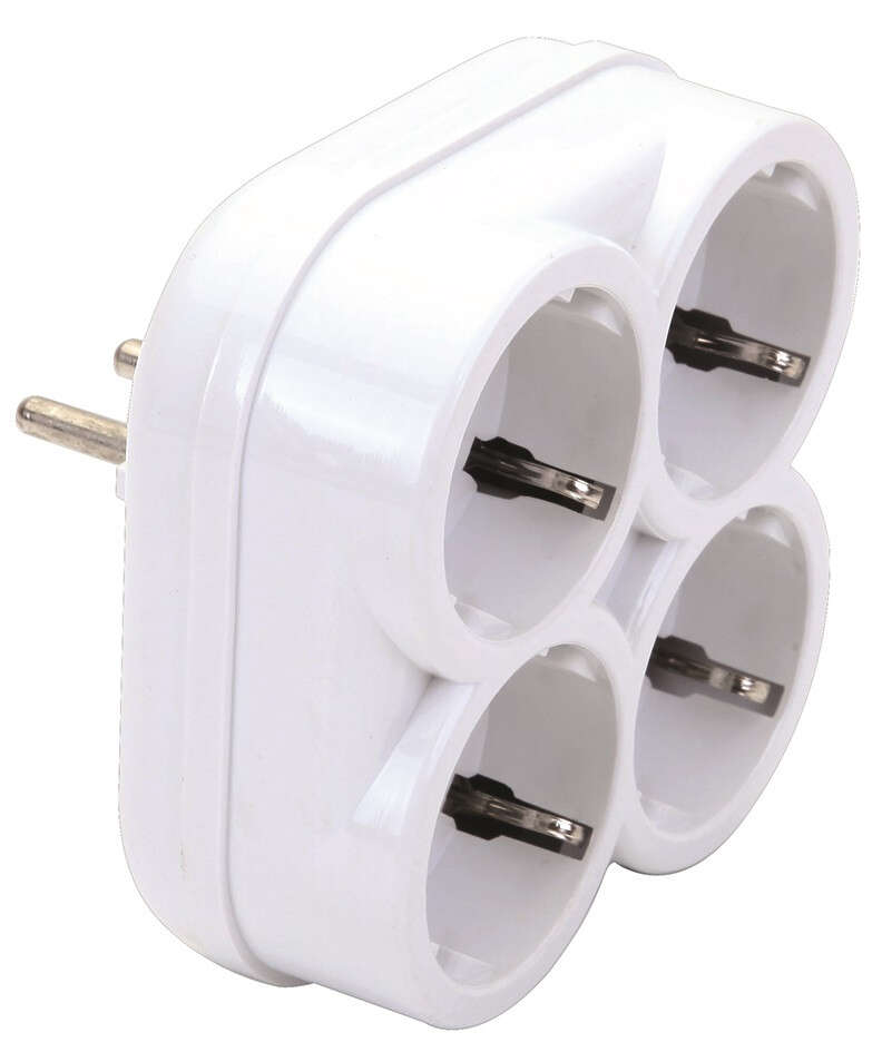 Földelt 4-es Hálozati Elosztó - Fehér