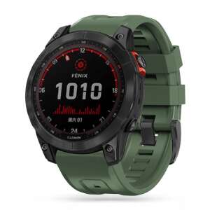 Garmin Fenix 7X inteligentné hodinky s silikónovým remienkom Tech-Protect Iconband Army Green - Tech-Protect