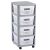 Curver Infinity Dots 4-Drawer Storage Tower with Wheels