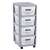 Curver INFINITY DOTS wheeled cabinet with drawers, 4 boxes x 11L, white