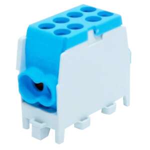 HLAK 25 1/2 M2 kék sorkapocs elektromos vezetékekhez, csavaros csatlakozás, 2 x 25 mm2 bemenet, 2 x 16 mm2 kimenet, Cu/Al, 130/100A, TS35 sínre szerelhető - Sorkapocs