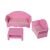 Rózsaszín babaház kanapé és fotel szett