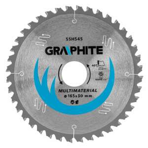 Disc de ferăstrău circular Graphite 165 x 30 mm, multimaterial, 40 dinți - Accesorii fierăstrău circular manual