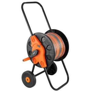 Cărucior pentru furtun de grădină marca NEO cu furtun - Irigare