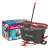 Vileda Turbo mop and bucket set, red and grey, with microfiber mop head