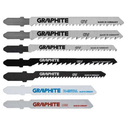 GRAPHITE 10 darabos szúrófűrészlap készlet T-szárral fához és fémhez