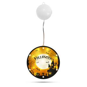 Halloween 3D LED light with a spooky castle and moon design - Halloween decoration