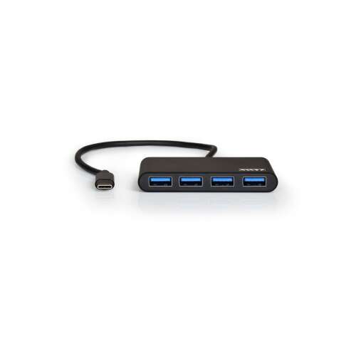 Port Designs Hub USB typu C z 4 portami USB 3.0, czarny