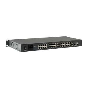 LevelOne FGP-3400W250 32-Port Gigabit PoE Switch, front view - Switch