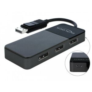 Сплитер, DeLock, DisplayPort 1.4 1 x DisplayPort вход > 3 x изход, 87737 (87737) 138087684 - Технически статии и електроника