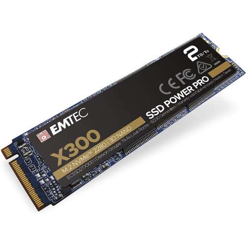 Emtec X300 2TB M.2 NVMe PCIe SSD, SSD Power Pro, 3D NAND