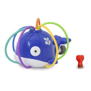 Jamara Mc Fizz Wassersprinkler Wal, blauer Wal mit bunten Wasserstrahlen, Gartensprinkler Spielzeug für Kinder - Strandspielzeug