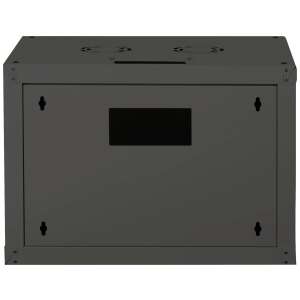 Digitus 19 Zoll Wandmontage-Server-Rack-Schrank, 7U, schwarz, Vorderansicht - Digitus