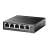 TP-Link TL-SG105MPE 5-Port Gigabit Easy Smart PoE+ Switch, 4 PoE Ports, 120W PoE Budget, schwarz, Vorderansicht