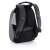 XD Design Bobby Hero XL 17 inch black laptop backpack, back view with tablet pocket