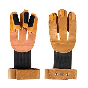 inSPORTline Guatro Ujjvédő íjászathoz, barna bőr, 3 ujj védelem - Íj