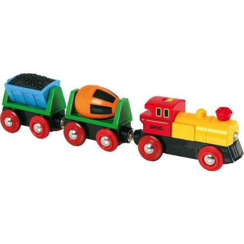 BRIO World Battery-Powered Train with Wagons