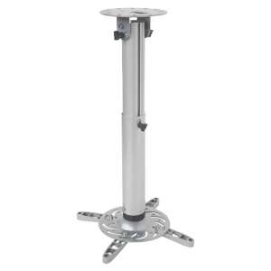 Techly 301580 Projektor Deckenhalterung, Silber, Verstellbar, 15kg Tragfähigkeit - Ständer für Projektoren