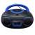 Player CD portabil Denver TCL-212BT cu conectivitate Bluetooth, USB și AUX, negru și albastru, vedere din față