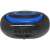 Player CD portabil Denver TCL-212BT cu conectivitate Bluetooth, USB și AUX, negru și albastru, vedere din spate
