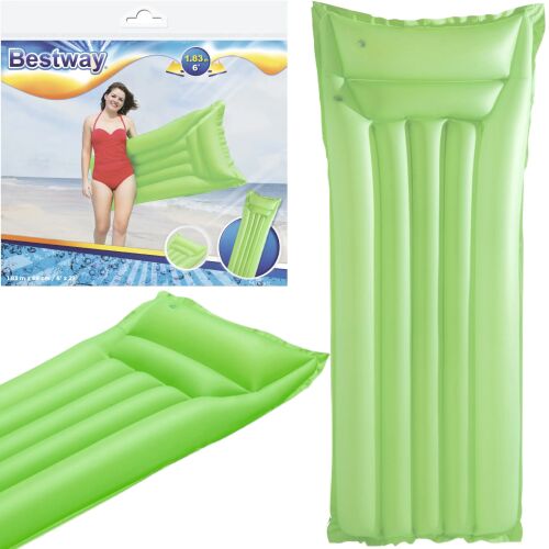Collage of green Bestway inflatable beach mattress images