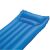Close-up of a blue Bestway inflatable beach mattress with pillow