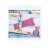 Bestway inflatable beach mattress packaging, pink color, 183x69cm, detail view