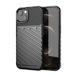 Forcell THUNDER schwarze Handyhülle für iPhone 14 Pro, Schutzhülle mit erhöhten Kanten, stoßdämpfend, kratzfest - Handyhüllen