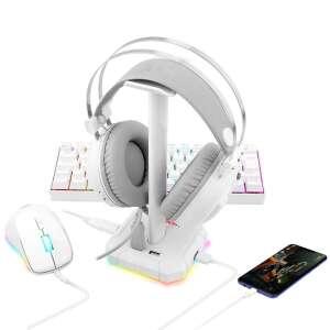 Redragon Scepter Pro Fejhallgató Állvány - RGB, USB Hub