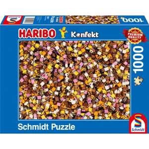 Schmidt Spiele Haribo Konfekt 1000 darabos kirakós doboz, a befejezett kirakós képe a doboz elején - Schmidt