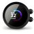 NZXT Kraken 280 RGB CPU Cooler - LCD Display Showing Temperature