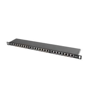Lanberg PPS6-0024-B 19 hüvelykes 24 portos patch panel, fekete - Patch panel