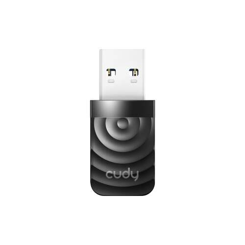 Cudy WU1300S AC1300 Wireless USB Adapter, schwarz, Vorderansicht
