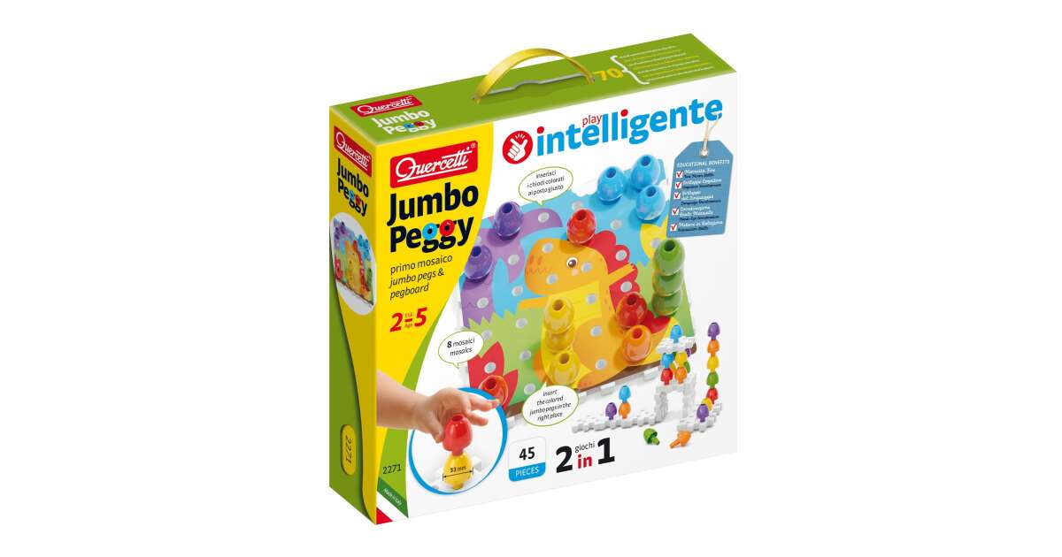 Quercetti: Jumbo Pötyi az 1-ben 45 darabos szett