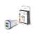 Ładowarka samochodowa Savio SA-06/W z dwoma portami USB i technologią Quick Charge 3.0, biała