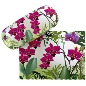 Szemüvegtok orchidea mintával, tisztítókendővel, Von Lilienfeld - Von Lilienfeld