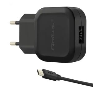 Ładowarka sieciowa Qoltec 12W USB-A z kablem Micro-USB - Qoltec