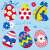 Ambiente Easter Eggs Collection kék papírszalvéta, 20 db-os, 33x33cm, színes húsvéti tojás mintával