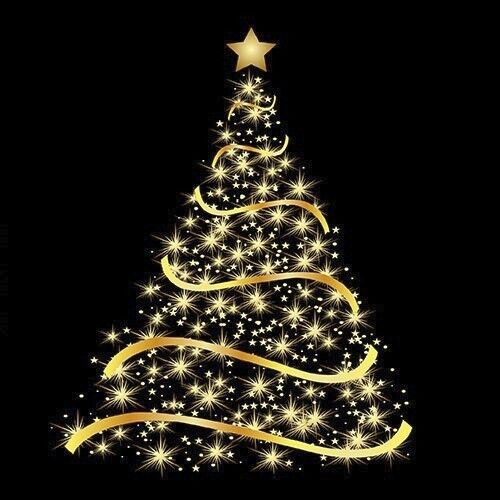 Ambiente Shining Tree Fekete Papírszalvéta - 33x33cm, 20db