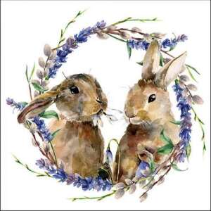 Rabbit Wreath papírszalvéta 33x33cm, 20db-os 78947924 