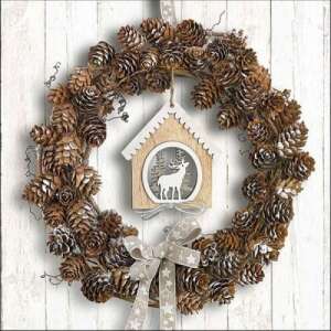 Pine Cone Wreath papírszalvéta 33x33cm, 20db-os 78957881 