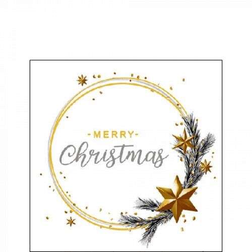 Ambiente Karácsonyi Papírszalvéta - Fehér - 25x25cm - 20db