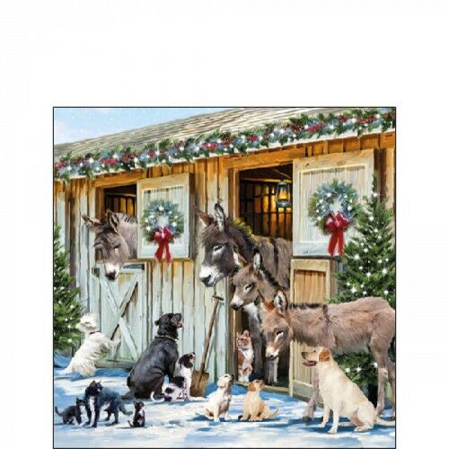 Ambiente Animal Friends Karácsonyi Papírszalvéta - 20 db, 25x25 cm