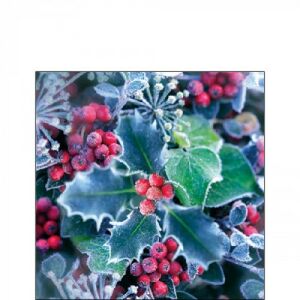 Ambiente Frozen Holly Papírszalvéta - 20 db, 25x25 cm 137985250 - Ambiente